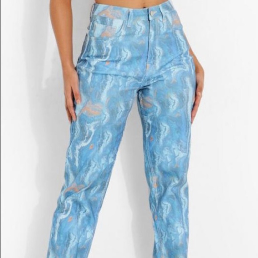 Boohoo Brand Marble print jeans